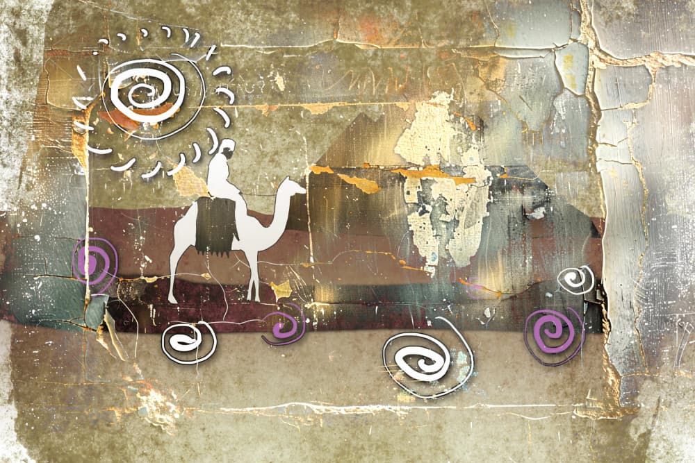 Golden Desert Journey by Rafal Kulik — canvas wall art