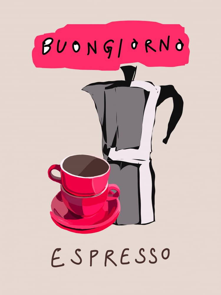 Buongiorno Espresso Morning by casa cartissi — canvas wall art