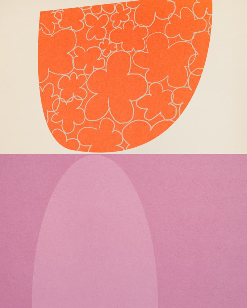 Orange Floral Reflection by Diana Jahns — canvas wall art