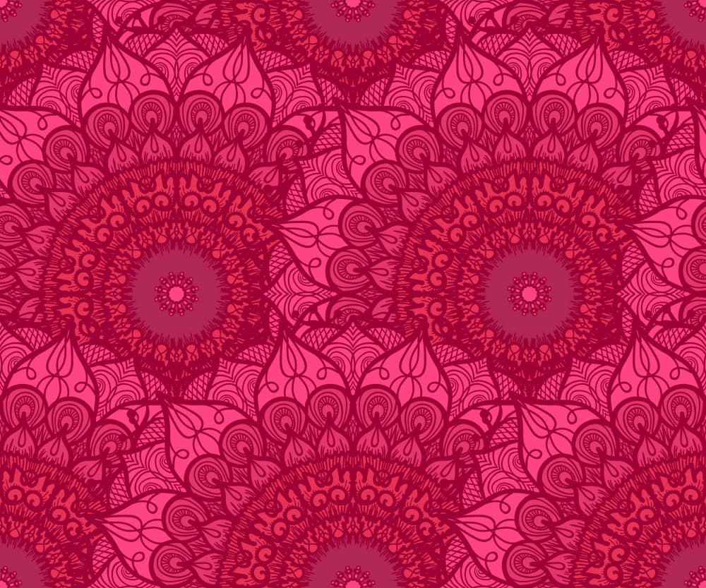 Vibrant Mandala Floral Pattern by Marika Barsrsind β canvas wall art