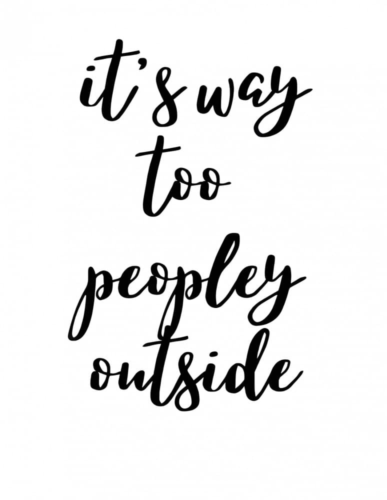 it's way too peopley outside by Kristina N. - SoulArt Shop — canvas wall art