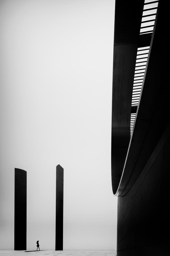 Modern Architectural Solitude by Laura Mexia — canvas wall art