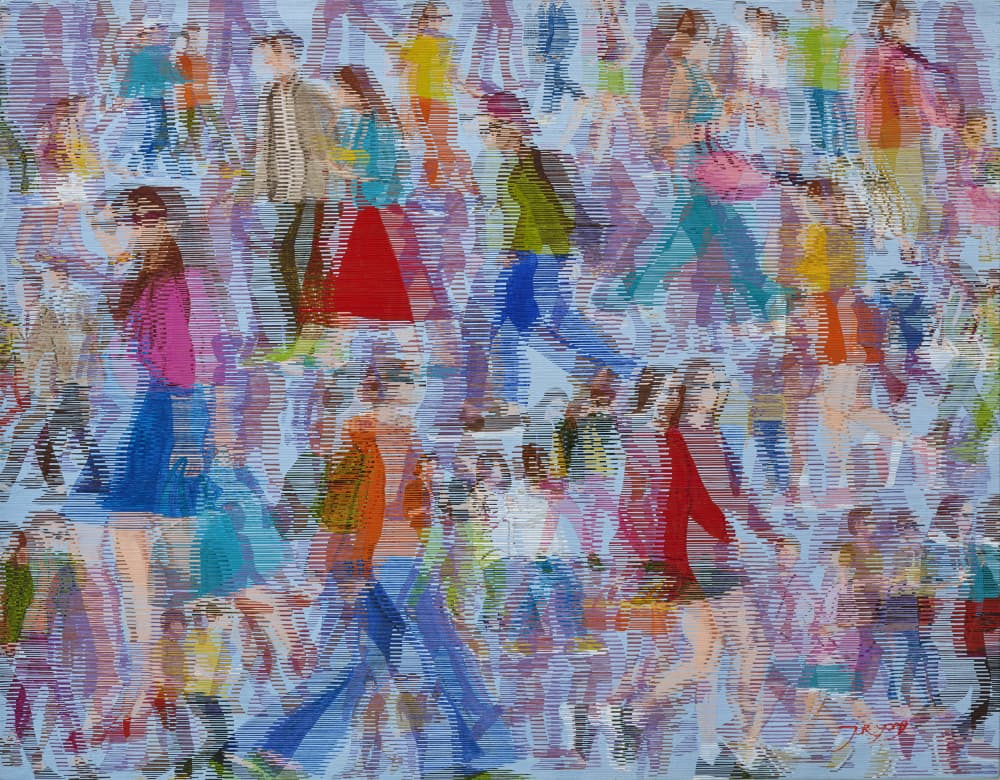 Colorful Urban Movement by Jukyong Park — canvas wall art