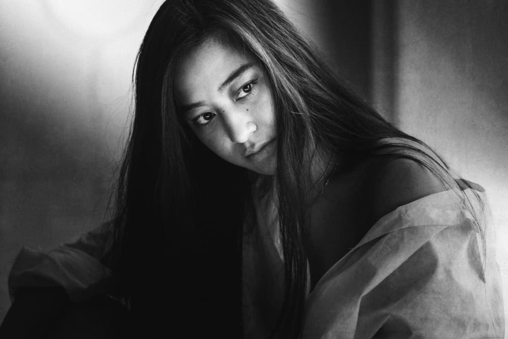 Pensive Woman Portrait by Eiji Yamamoto — canvas wall art