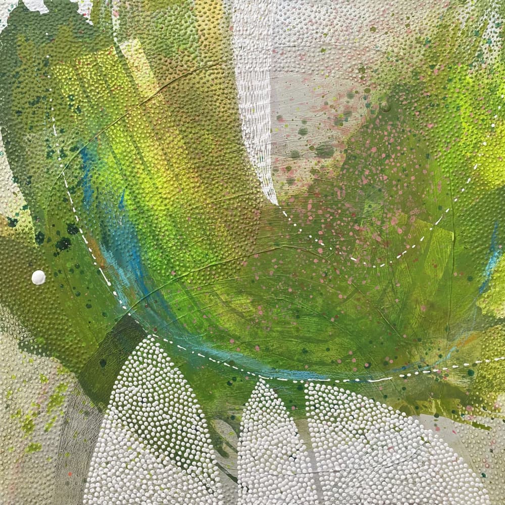 Vibrant Green Texture by SAN STARLING — canvas wall art
