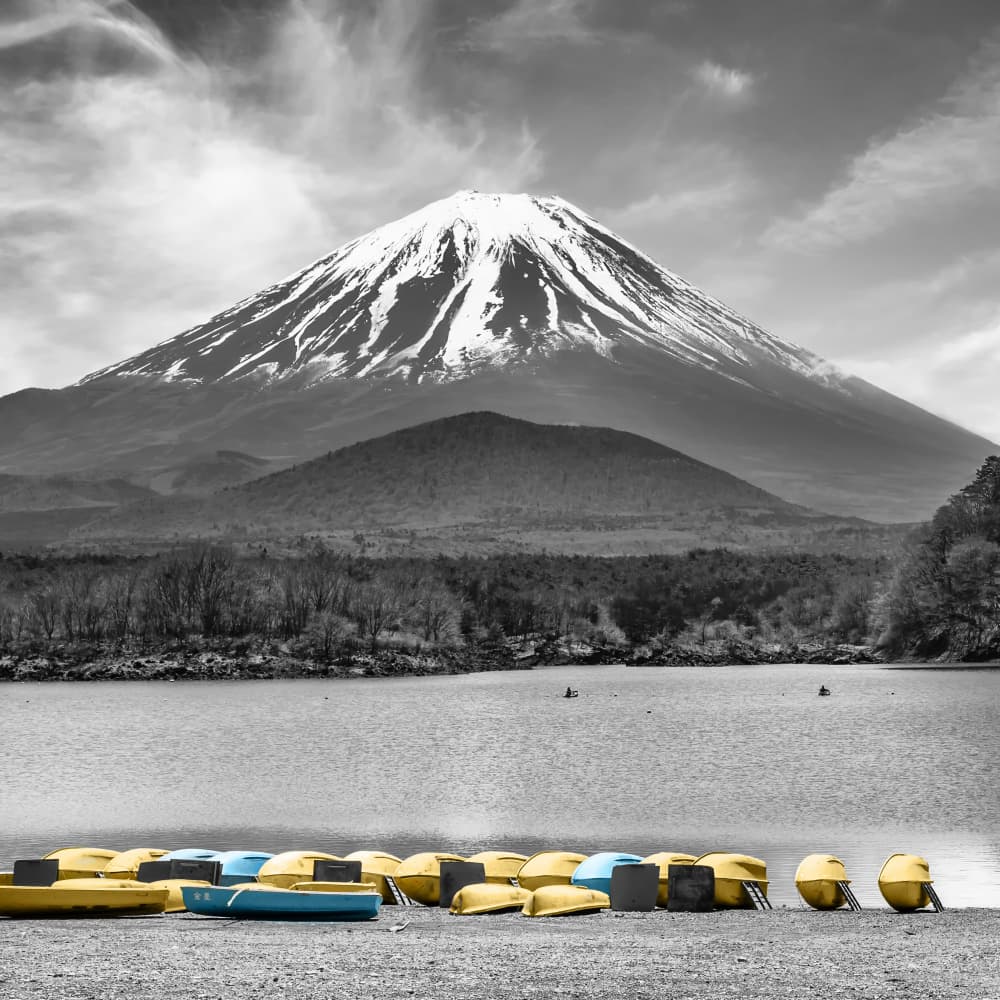 Iconic Fuji Color Pop by Melanie Viola — canvas wall art