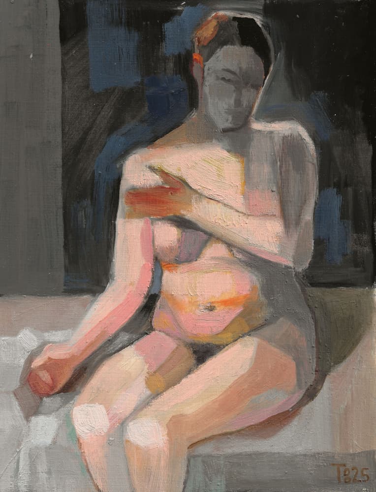 Pensive Nude Figure by Tore Bahnson — canvas wall art