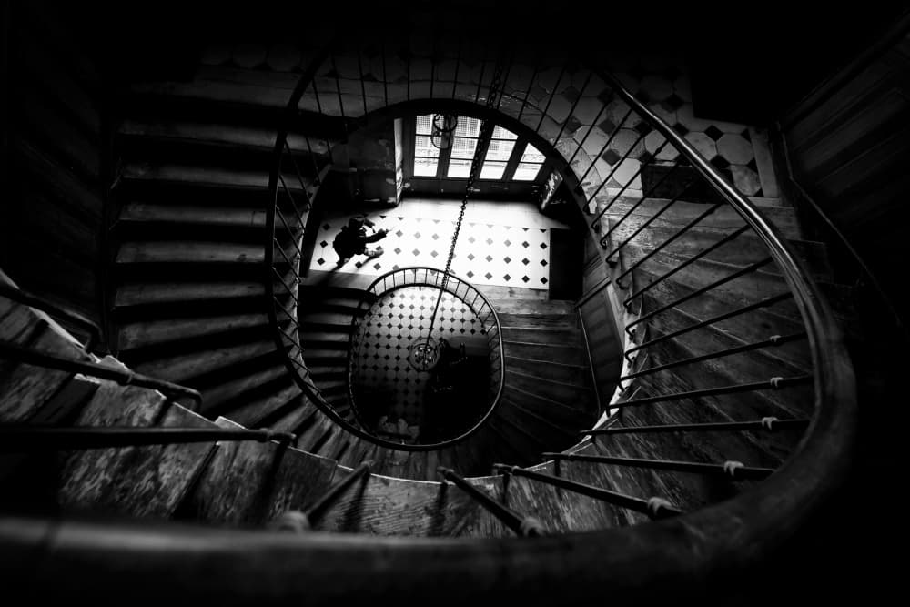 Lonely Spiral Descent by Jorge Pimenta — canvas wall art
