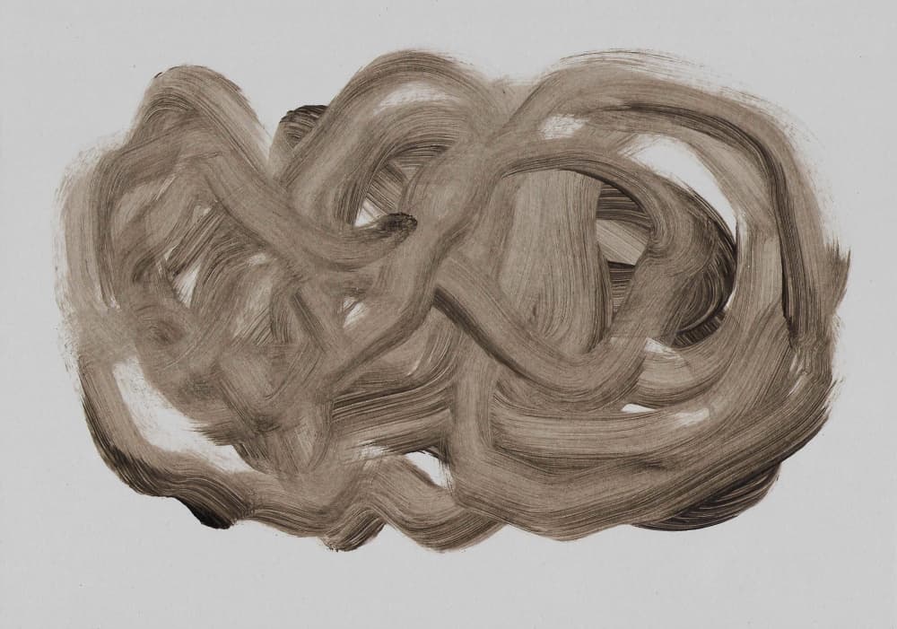 Fluid Brown Abstract by Santhosh ch — canvas wall art
