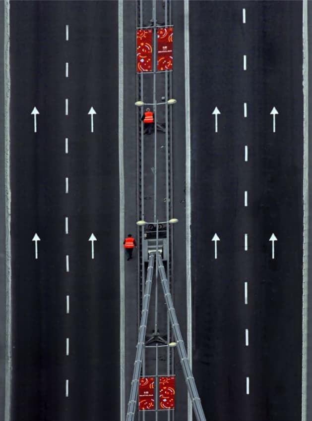 Geometric Highway View by Jure Kravanja — canvas wall art