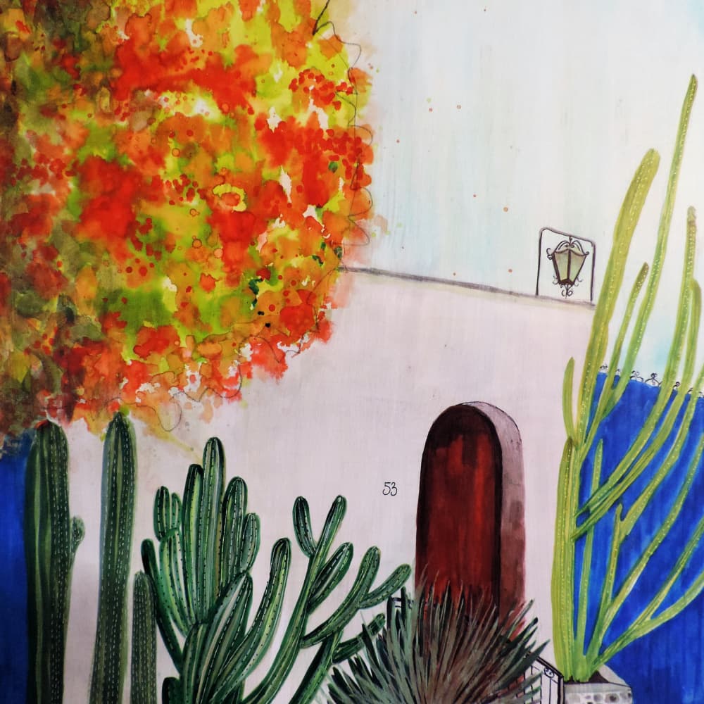 Southwestern House Garden by Sylvie Demers — canvas wall art