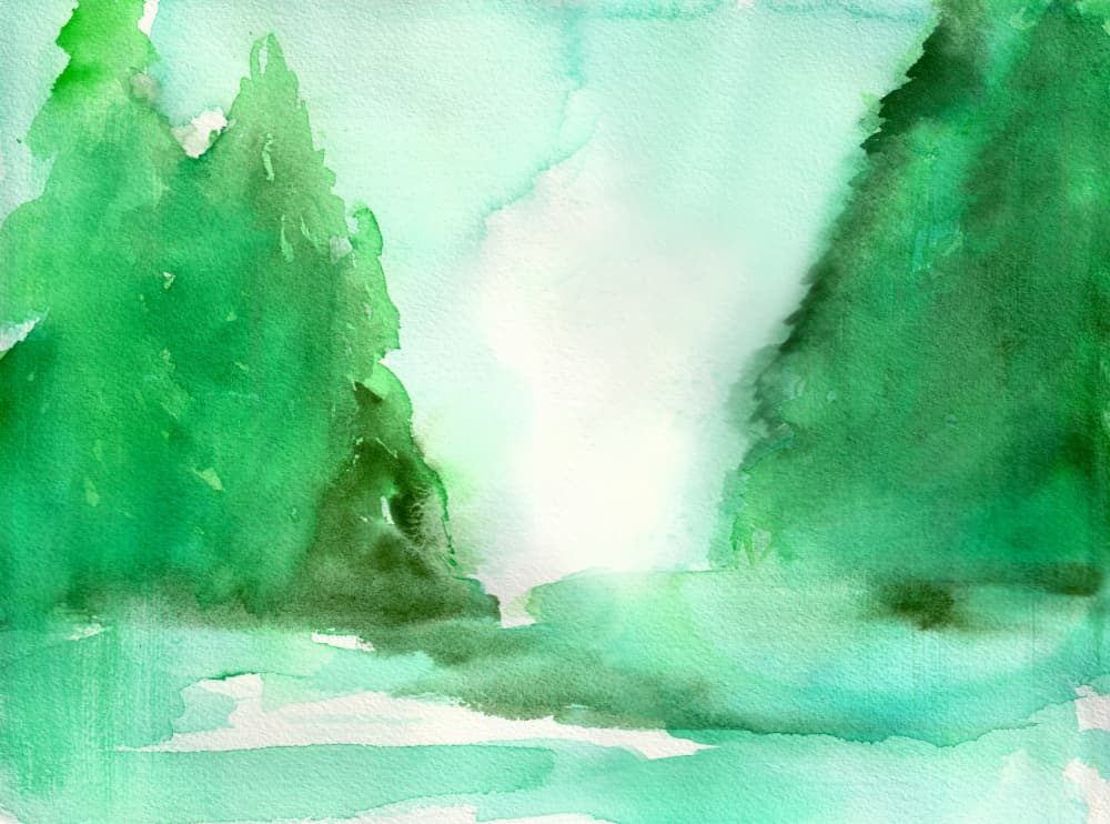 Misty Forest Green by Christine Lindstrom — canvas wall art