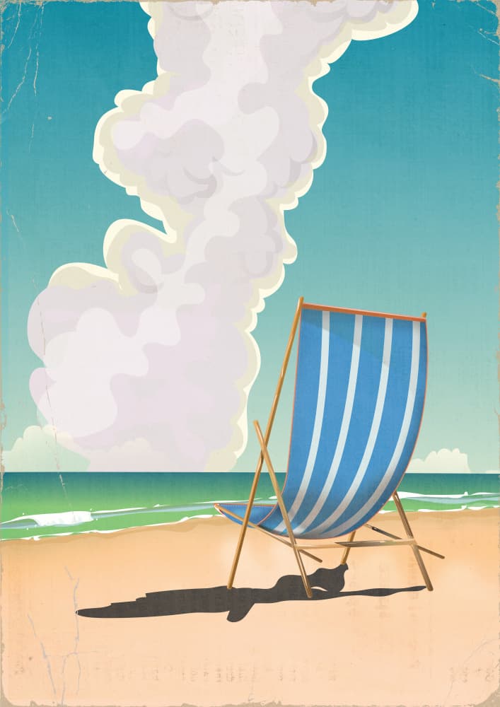 Relaxing Beach Chair by Nicholas — canvas wall art