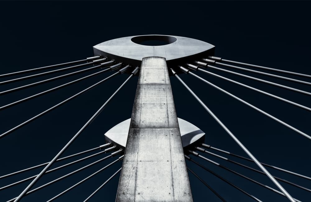Modern Bridge Lines by Gerard Jonkman — canvas wall art