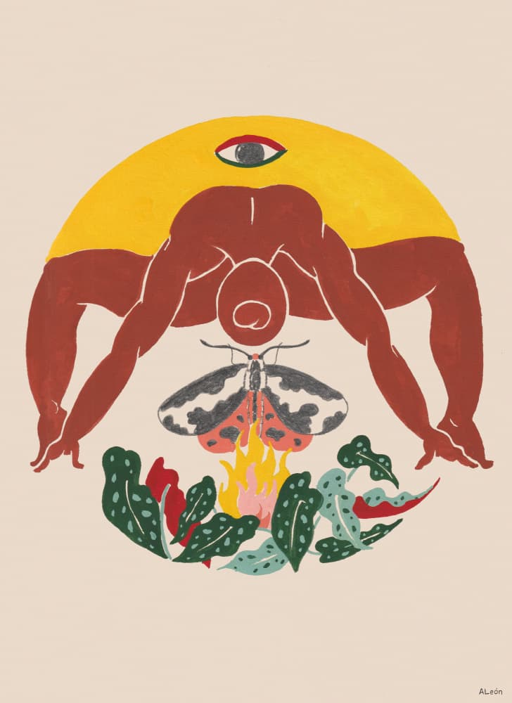 Spiritual Moth Ritual by Amanda Leon — canvas wall art