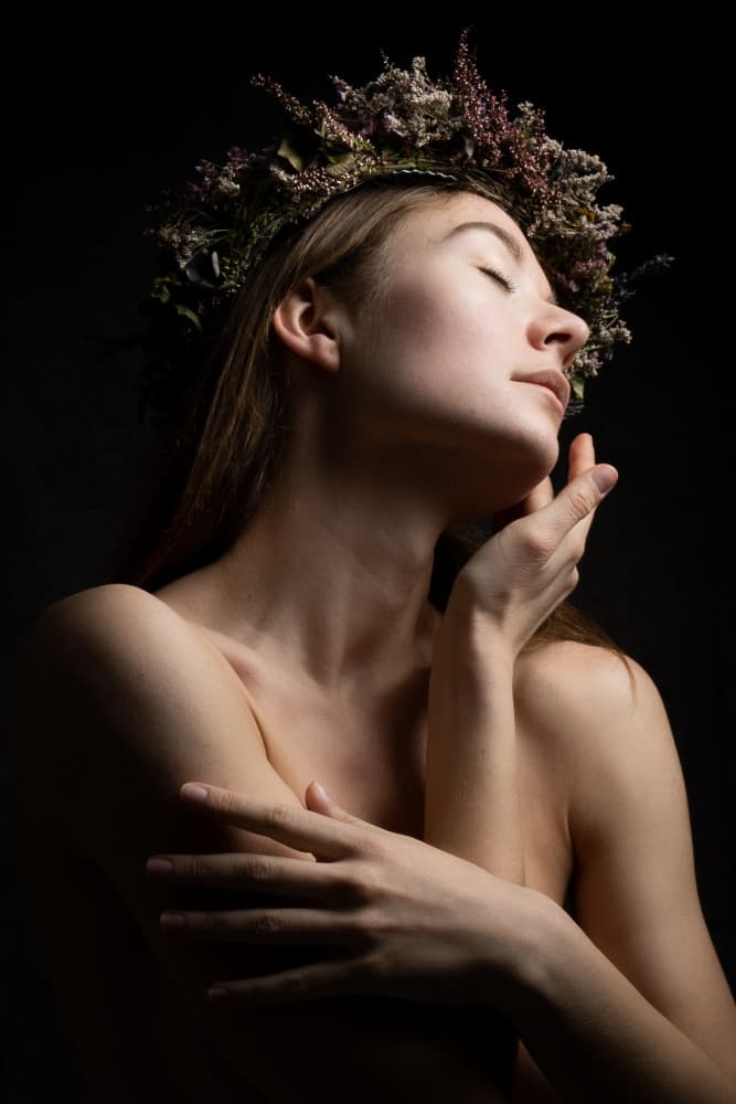 Flower Crown Serenity by Christian Kurz — canvas wall art