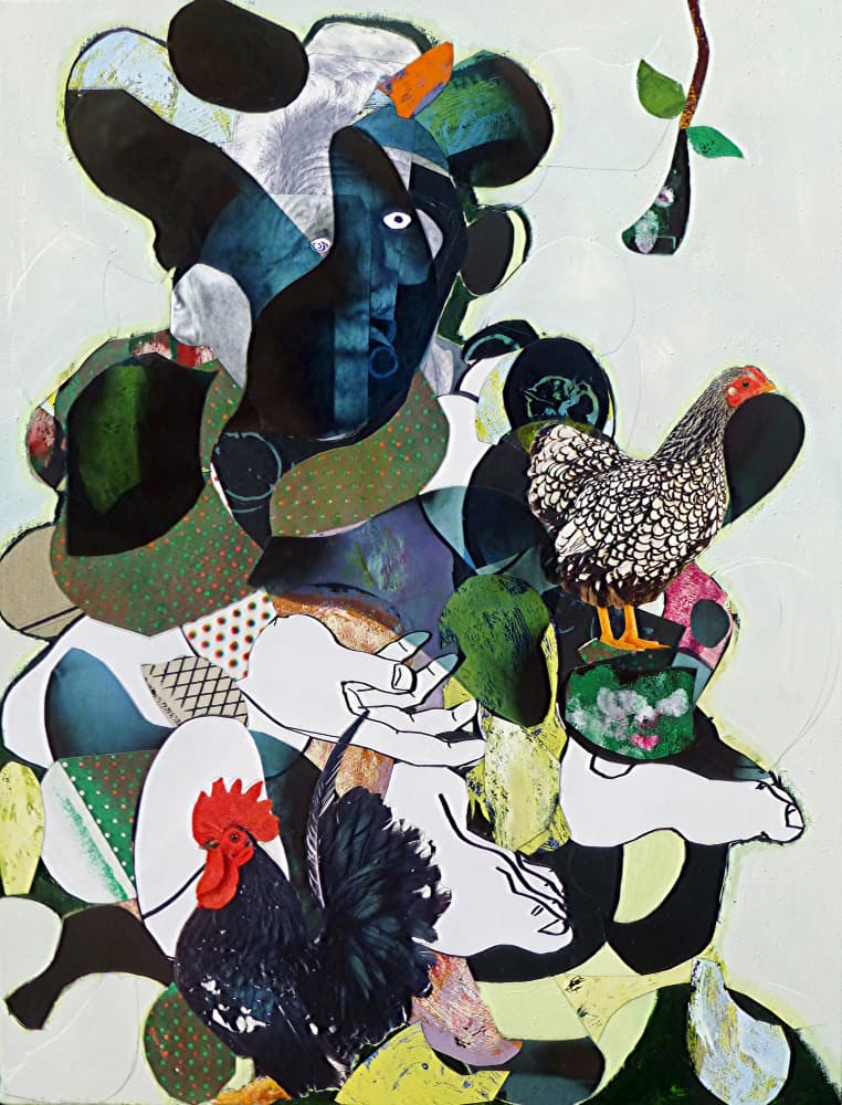 Abstract Farm Animals by Pascal Marlin — canvas wall art