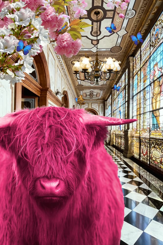 Pink Highland Hallway Dream by Sue Skellern — canvas wall art