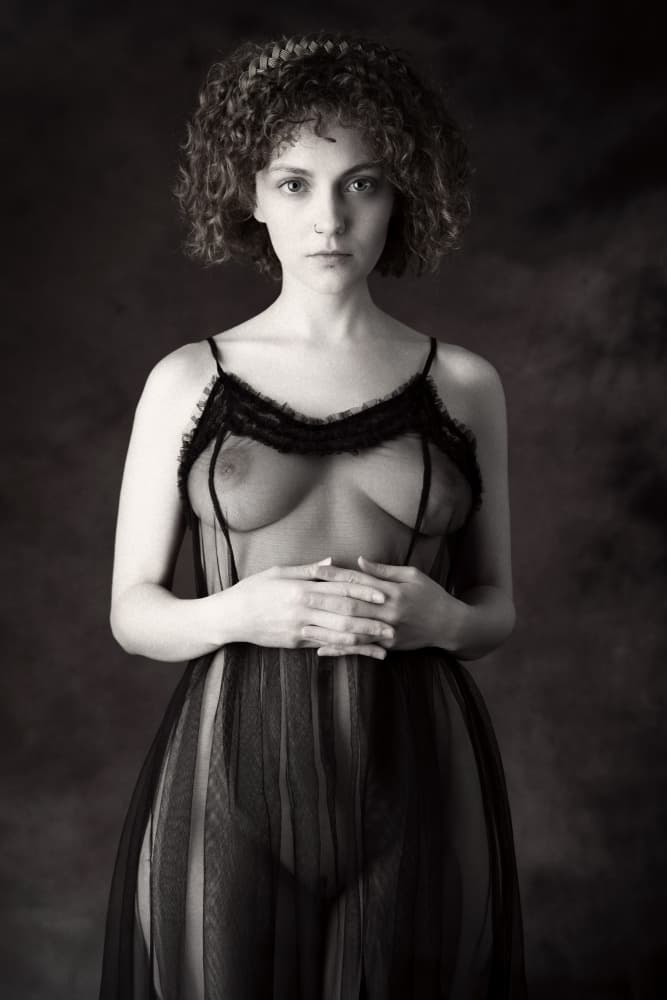 Elegant Sheer Portrait by Jan Slotboom — canvas wall art