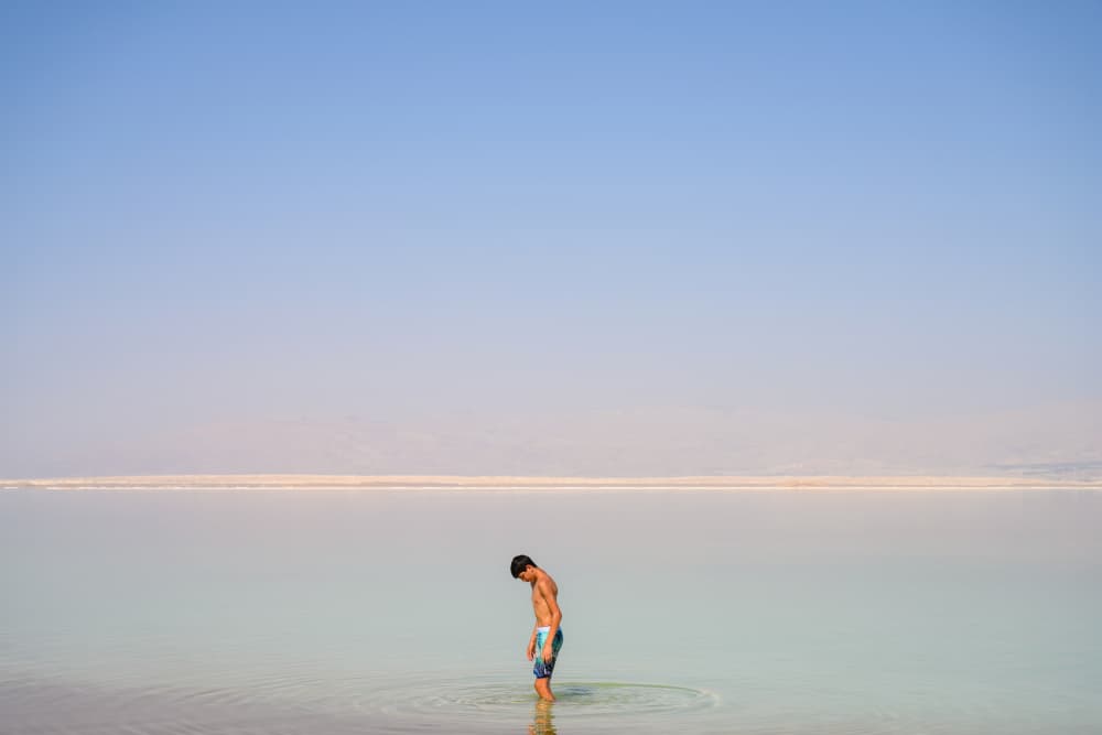 Serene Dead Sea Boy by Tal Paz-Fridman — canvas wall art