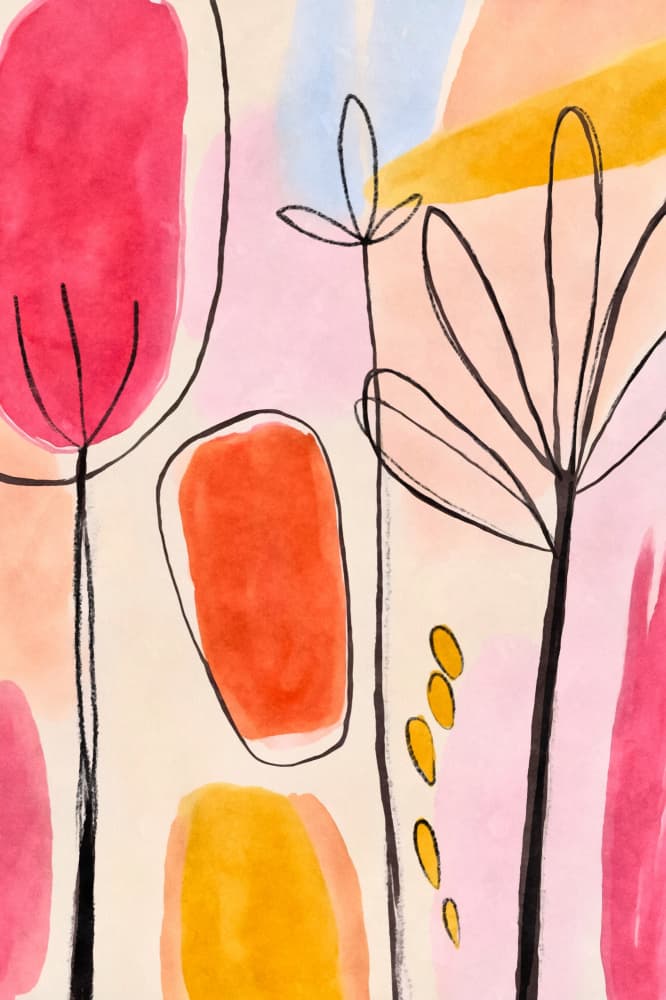 Colorful Abstract Botanicals by Andrea Haase — canvas wall art