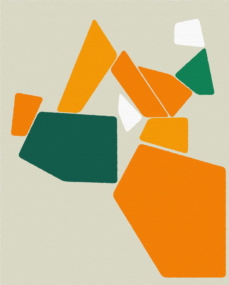 Abstract Color Blocks by Rafa Mateo — canvas wall art
