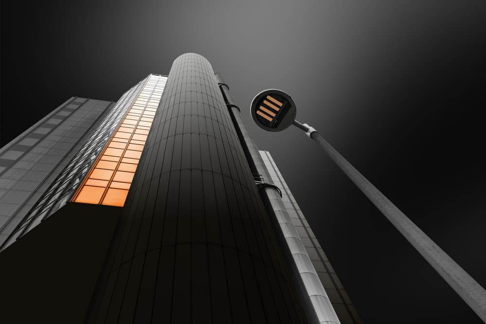 Orange Urban Glow by Rolf Endermann — canvas wall art