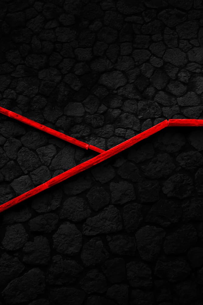Bold Red Lines Black Wall by Marc Huybrighs — canvas wall art