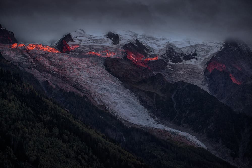 Crimson Glacier Glow by Peter Svoboda MQEP — canvas wall art