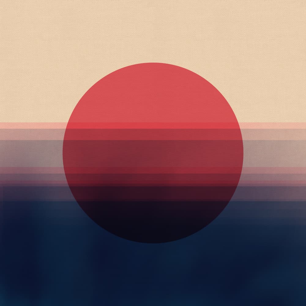 Abstract Red Horizon by Dina Dankers — canvas wall art