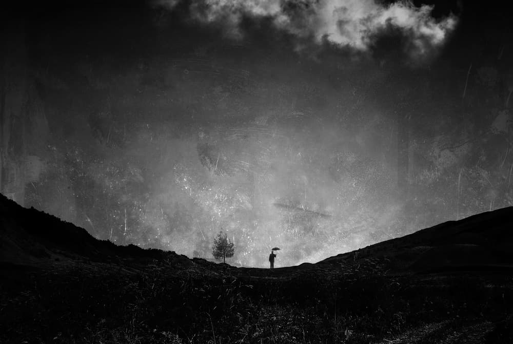 Lone Figure Horizon by Hari Sulistiawan — canvas wall art