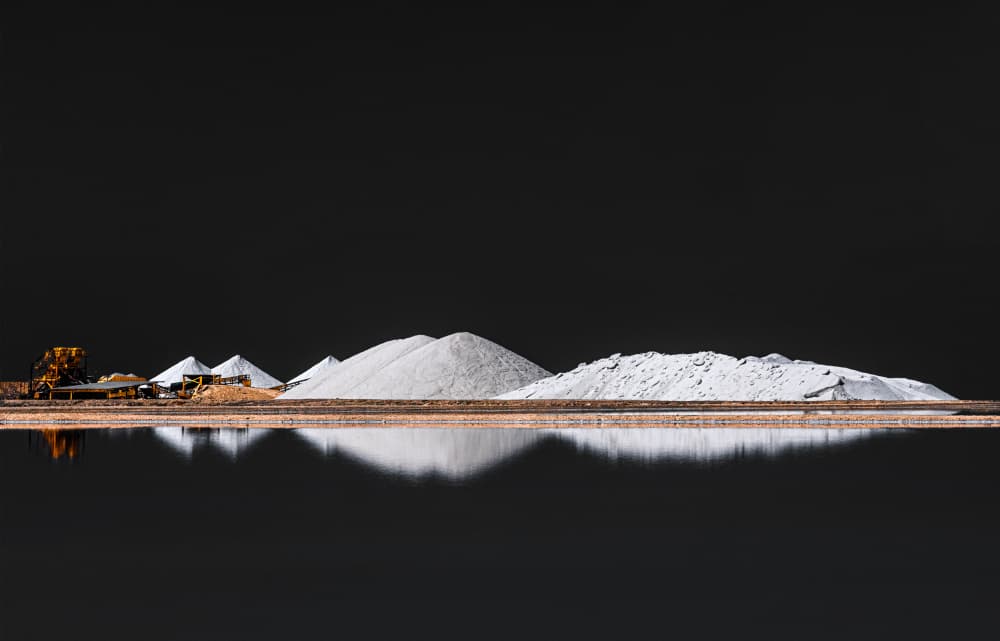 Industrial Salt Reflections by Rolf Endermann — canvas wall art