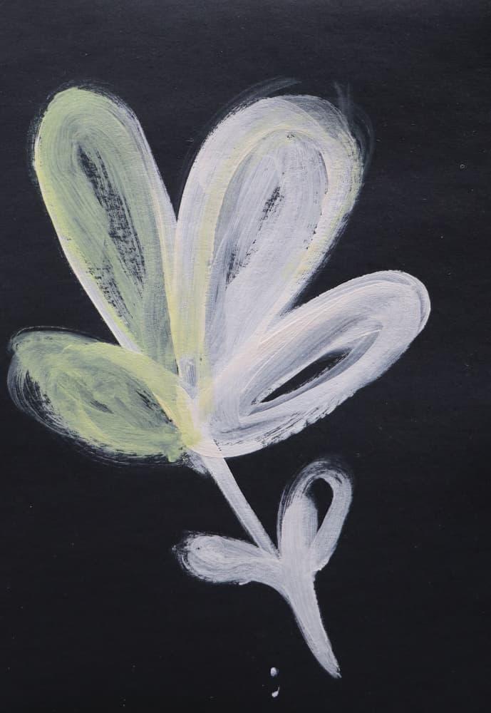 Modern Green Blossom by Santhosh ch — canvas wall art