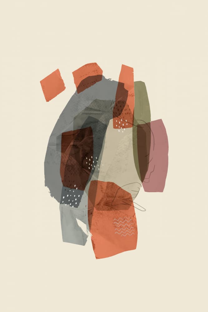 Earthy Abstract Shapes by cartissi — canvas wall art