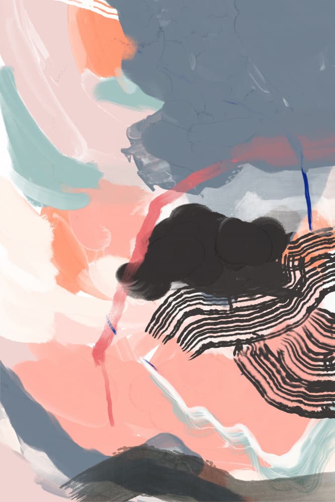 Vibrant Abstract Strokes by Jilli Darling — canvas wall art