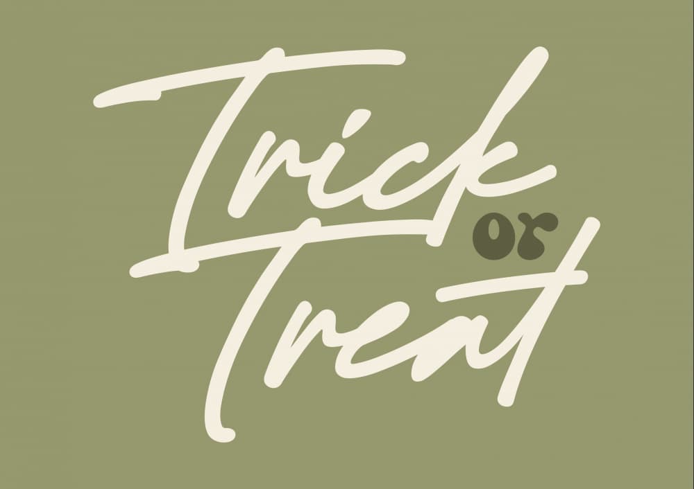 Halloween Trick Or Treat by Alina Shulhouskaya — canvas wall art