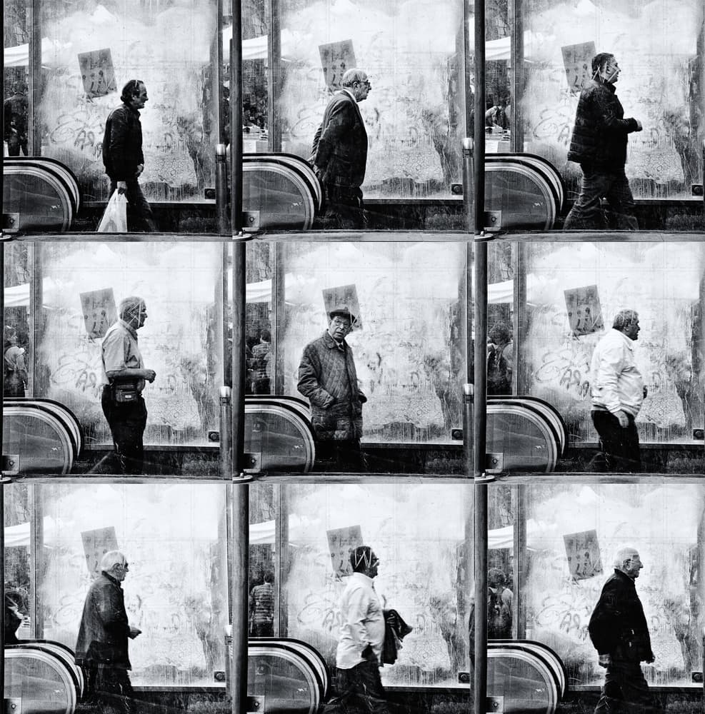 Urban Walkers Reflections by Antonio Grambone — canvas wall art