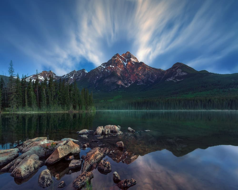 Serene Mountain Lake by Juan Pablo de Miguel — canvas wall art