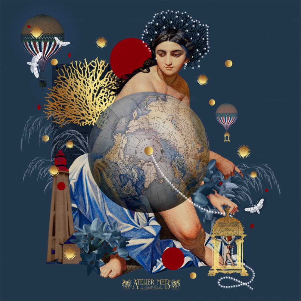 Golden World Goddess by Atelier MHB — canvas wall art