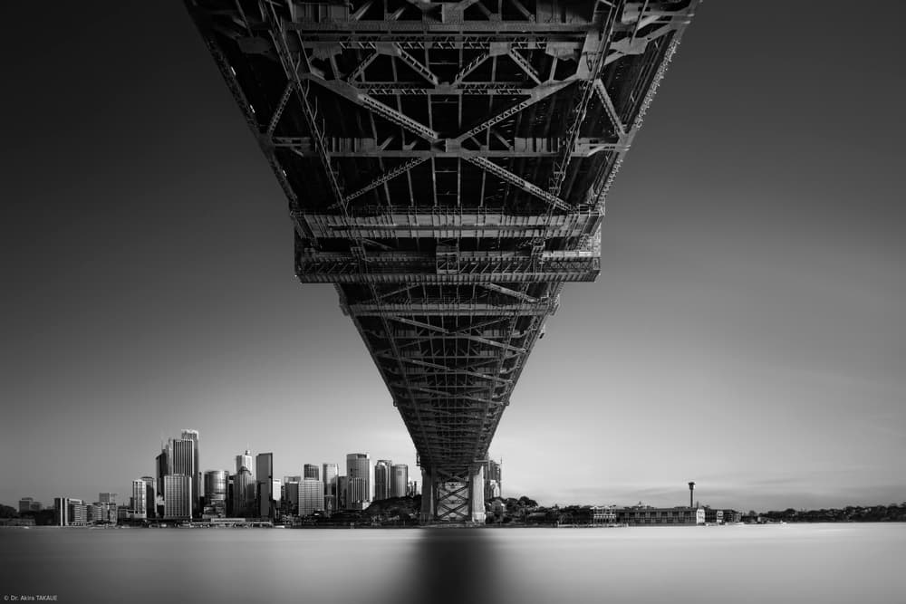 Steel Bridge Skyline View by Akira TAKAUE — canvas wall art