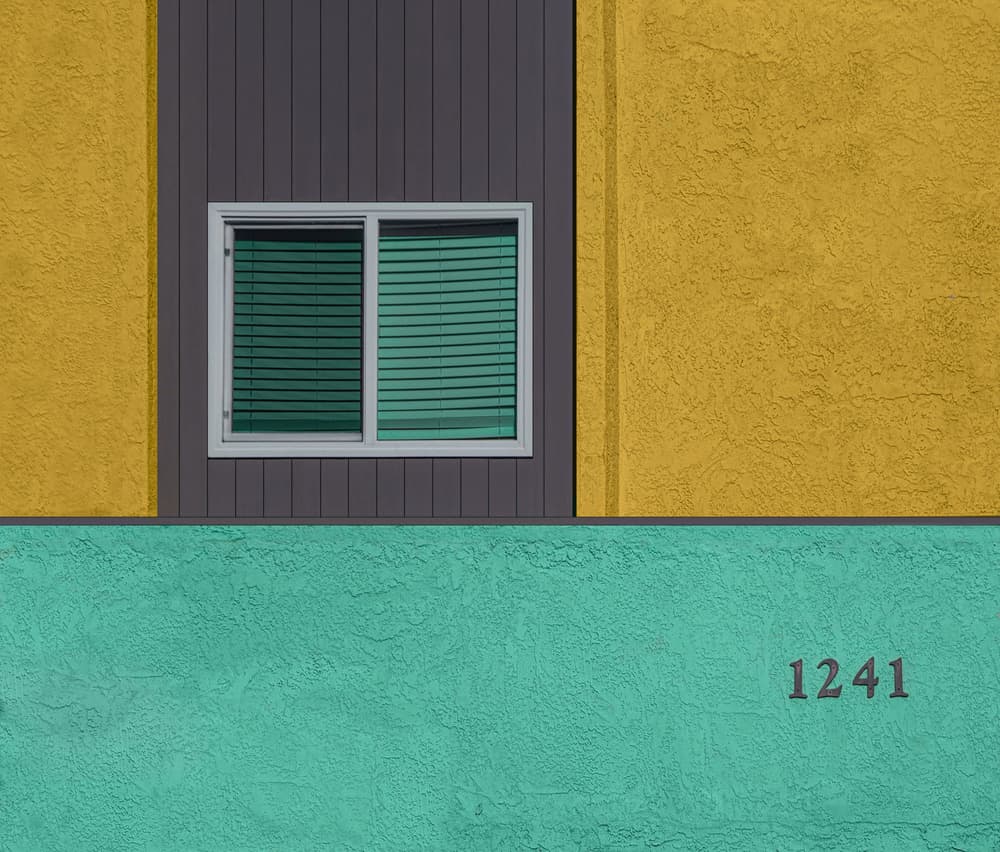 Modern Color Block Building by Roxana Labagnara — canvas wall art