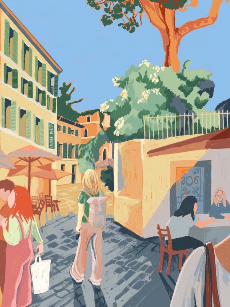 Lively Summer Street by Goed Blauw — canvas wall art