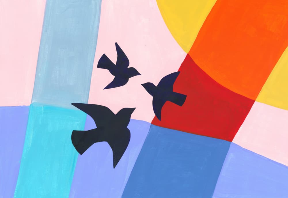 Abstract Birds Above by Isabelle Brent — canvas wall art
