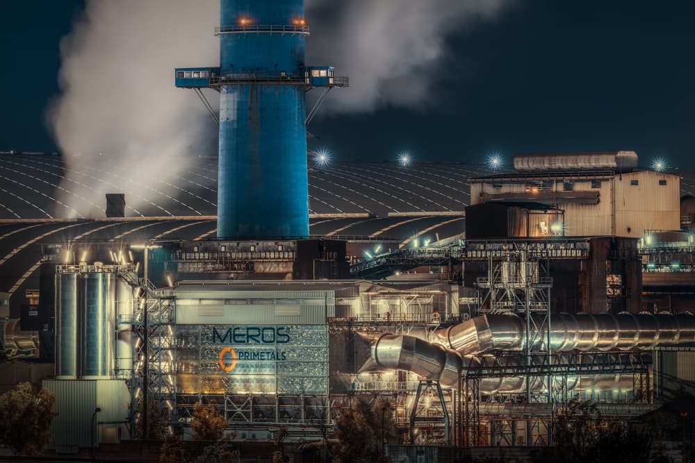 Industrial Night Plant by Rico Cavallo — canvas wall art