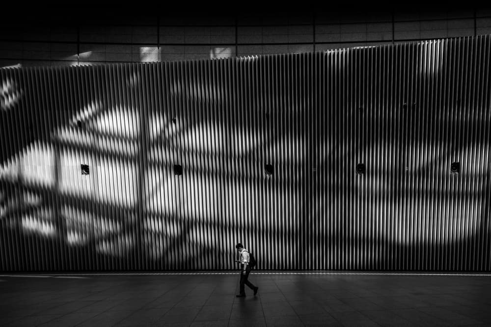Urban Shadow Play by Eiji Yamamoto — canvas wall art