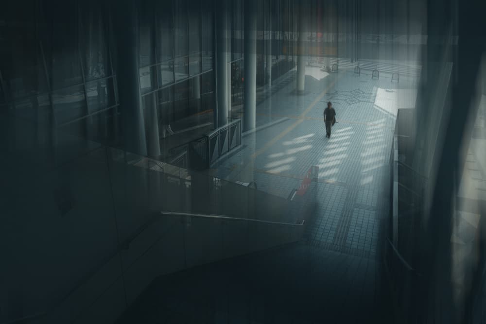 Solitary Walk Shadows by HISASHI ISHIKAWA — canvas wall art