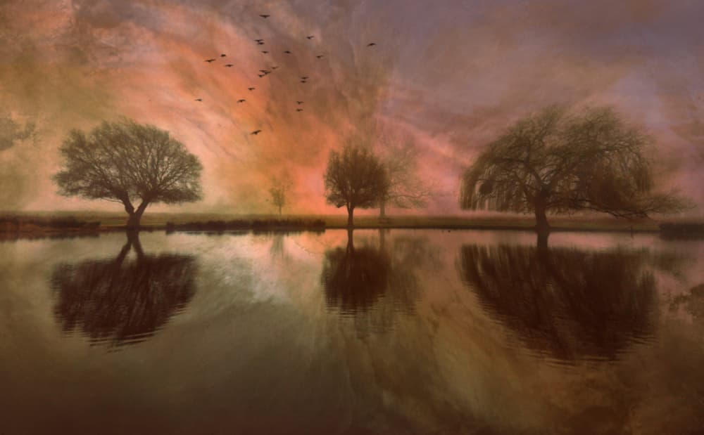 Serene Twilight Reflections by Robert Fabrowski — canvas wall art
