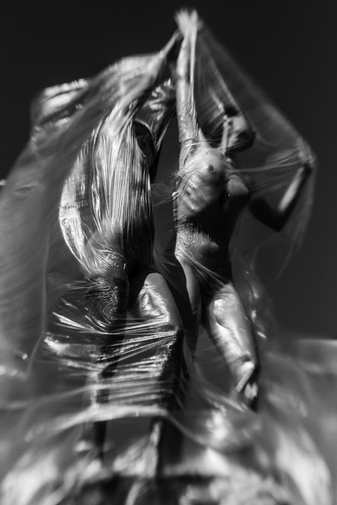 Plastic Wrapped Form by Bogdan Bouşcă — canvas wall art
