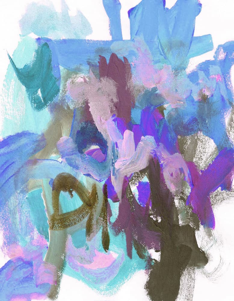 Vibrant Abstract Brushstrokes by Lori Ann Folz — canvas wall art