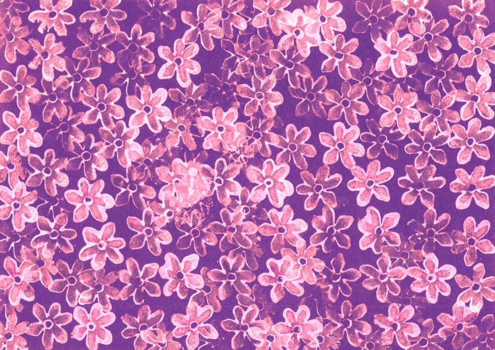 Purple Pink Blossoms by Santhosh ch — canvas wall art